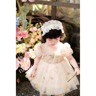 {Độc quyền_BabyBeer} Váy Hoa Nàng Thơ màu Mơ cho bé/Váy lưới hoa cho bé (ảnh thật)