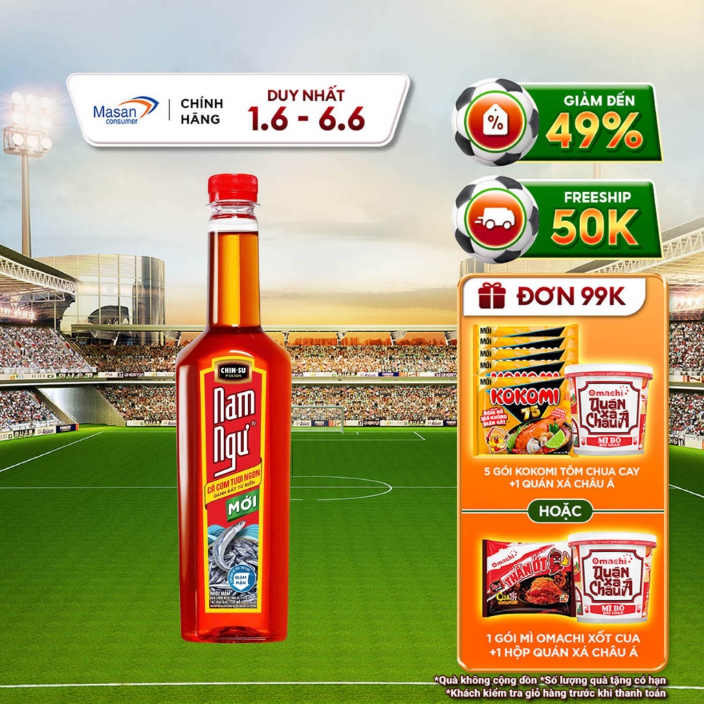 (Chọn loại) Nước mắm Nam Ngư 500ml/750ml/900ml