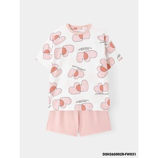 Bộ Đồ Bé Gái DSH26S002R | Wookids | Set Quần Áo Trẻ Em 2-9 Tuổi | 100% Cotton Mềm Mại, Thoáng Mát