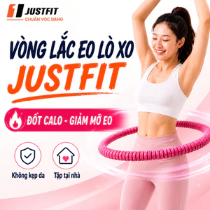 Vòng lắc eo lò xo JUSTFIT bọc nhựa mềm giảm mỡ nhanh, eo thon săn chắc tập tại nhà tiện lợi