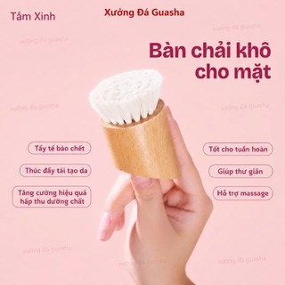 Bàn Chải Khô Dành Cho Mặt Phiên Bản Nâng Cấp Lông Cừu Siêu Mềm Phù Hợp Cho Cả Da Nhạy Cảm Tẩy Da Chết Nhẹ Nhàng Sạch Sâu