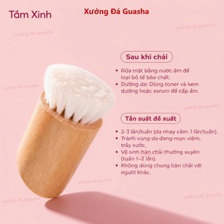 Bàn Chải Khô Dành Cho Mặt Phiên Bản Nâng Cấp Lông Cừu Siêu Mềm Phù Hợp Cho Cả Da Nhạy Cảm Tẩy Da Chết Nhẹ Nhàng Sạch Sâu