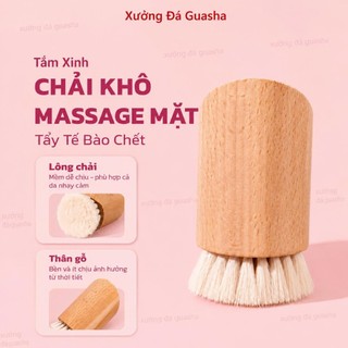 Bàn Chải Khô Dành Cho Mặt Phiên Bản Nâng Cấp Lông Cừu Siêu Mềm Phù Hợp Cho Cả Da Nhạy Cảm Tẩy Da Chết Nhẹ Nhàng Sạch Sâu
