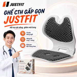 Ghế công thái học gấp gọn JUSTFIT - Điều chỉnh tư thế định, hình cột sống TPE êm ái chống mỏi, gù lưng