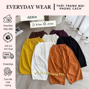Everyday Wear Quần Nữ Kaki Baggy Bo Gấu Dáng Balloon Trendy