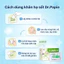 Khăn hạ sốt Dr.Papie 0+ khăn lau làm mát cho bé, trẻ sơ sinh, hộp 5 túi x 5 khăn