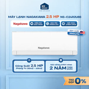 Máy Lạnh Nagakawa 2.5HP NS-C24R2U86 | Công Suất Lớn Mạnh Mẽ - Hàng Chính Hãng