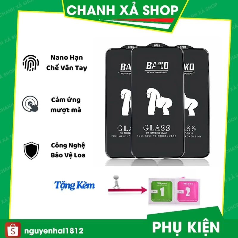 Kính cường lực iphone bai.kô kinhkong xanh trong suốt cho iphone 7plus x xsmax 11 12 13 14 15 16 pro max promax plus