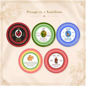 Set 20 Stickers - Combo 5 mẫu Thiên Thần, Bọ Rùa, Chim Én, Sóc Thần, Thánh Agustino