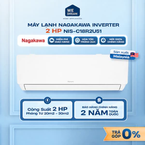 Máy Lạnh Nagakawa Inverter 2HP NIS-C18R2U51 | Làm Lạnh Đa Chiều - Hàng Chính Hãng