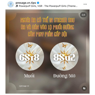 [Presage.vn] [Tròn 5cm] Set 20 Stickers - Phong Thủy Dán Hủ Gia Vị