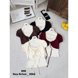 Áo zip mềm chấm bi pha tay bo viền chun