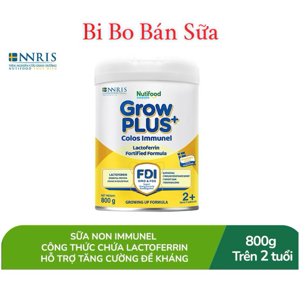 Sữa Bột Nutifood GrowPLUS+ Colos Immunel 2+ Lon - 800g.
