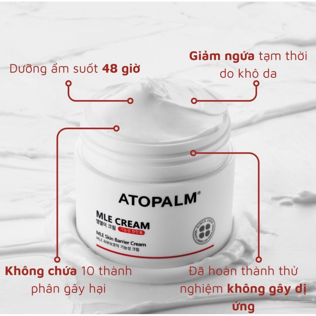KEM DƯỠNG ẨM ATOPALM MLE CREAM HÀN QUỐC – HỖ TRỢ PHỤC HỒI HÀNG RÀO DA CHO DA KHÔ, DA NHẠY CẢM