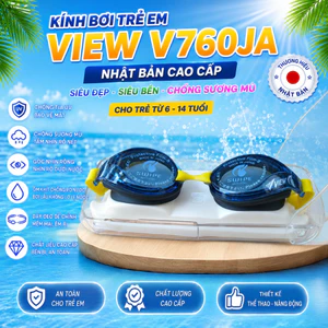 Kính bơi View Nhật V760JA cho trẻ em từ 6 đến 14 tuổi, kính View trẻ em chống nước và sương mờ rất tốt