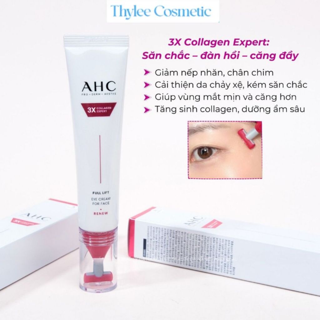 Kem Dưỡng Chống Nhăn Vùng Mắt AHC 3X Collagen Expert Full Lift Eye Cream SenaDemar Hàn Quốc Hộp 40mL-ThyLee