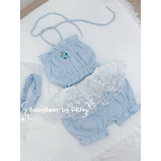 {Độc quyền_BabyBeer} Set áo yếm + quần bí cho bé/ tạp dề rời
