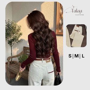 Quần Ống Suông Form Rộng Trắng Kem Cạp Cao Tôn Dáng Thanh Lịch, Hack Dáng Đỉnh Cao Talaa Clothing TL006