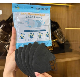 Khẩu trang 5d combo 100 cái ( túi 10 cái ) 3 lớp kháng khuẩn