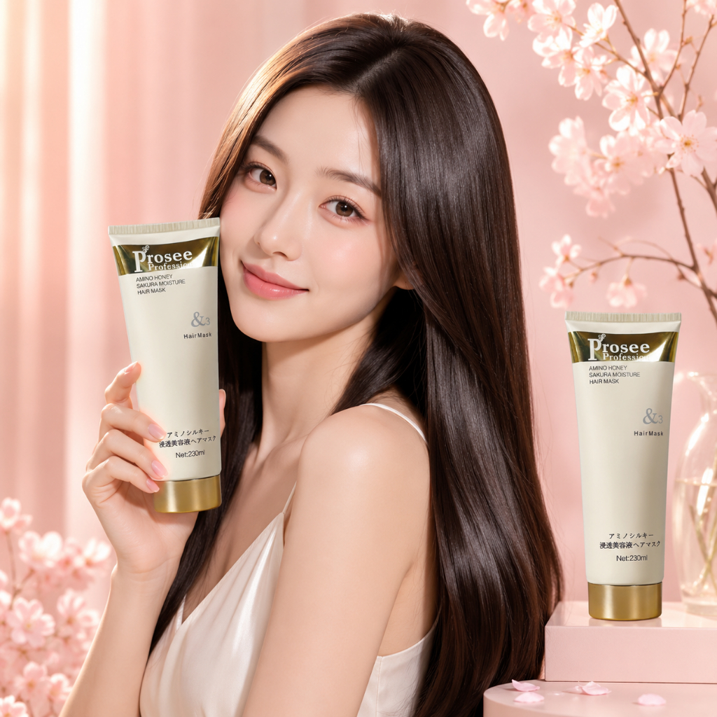 Hấp Tóc Prosee Profession Amino Honey Sakura 230ml PT1/PT2/PT3 | Dưỡng Tóc Mềm Mượt, Bổ Sung Độ Ẩm