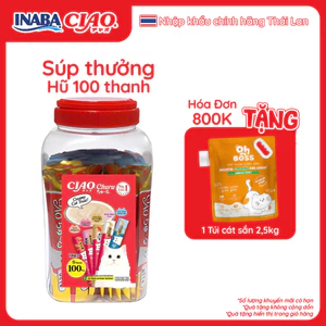Hũ 100 Thanh Súp Thưởng Cho Mèo😻Inaba Ciao Churu Nhập Khẩu Thái Lan