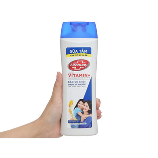 Sữa tắm Lifebuoy công thức Vitamin + bảo vệ khỏi 99.9% vi khuẩn gây bệnh sữa dưỡng ẩm 350g