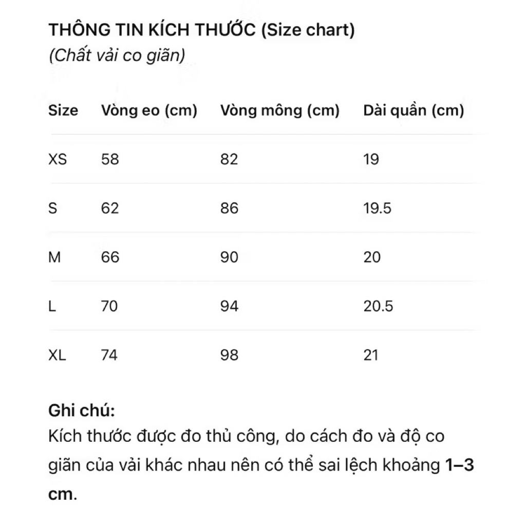 𝑺𝒔𝒖.𝑺𝒕𝒖𝒅𝒊𝒐 QUẦN SOOC DENIM CẠP THẤP DÁNG NGẮN MÀU XANH ĐẬM BẢNG SIZE SAU