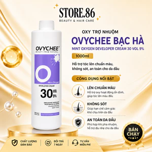 Oxy Trợ Nhuộm 9% Ovychee Bạc Hà Hỗ Trợ Tóc Lên Chuẩn Màu Không Sót, An Toàn Cho Da Dầu