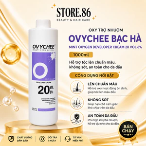 Oxy trợ nhuộm Ovychee 6% trợ nhuộm lên màu nhanh, màu sáng bóng, mùi thơm bạc hà, không sót 1000ML