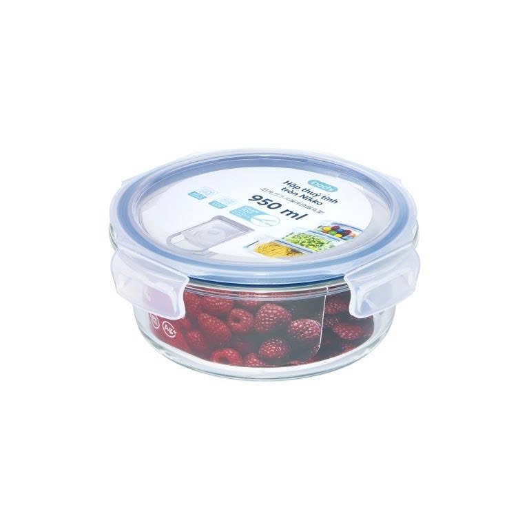 [HÀNG TẶNG KHÔNG BÁN] HỘP THỦY TINH TRÒN NIKKO 950ML