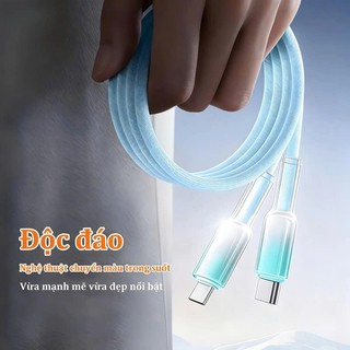 Dây cáp sạc nhanh bọc dù Type-C to L dùng cho điện thoại ip dài 2m/1m 15 14 13 12 11 Pro Max OPPO Samsung xiaomi