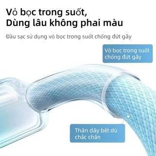Dây cáp sạc nhanh bọc dù Type-C to L dùng cho điện thoại ip dài 2m/1m 15 14 13 12 11 Pro Max OPPO Samsung xiaomi