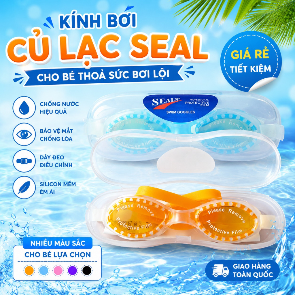 Kính bơi củ lạc Seal giá rẻ cho trẻ em từ 2-6 tuổi