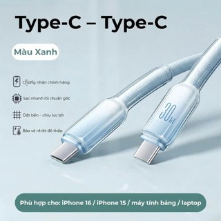 Cáp Sạc Nhanh PD Bọc Dù Đầu Sạc Bọc Silicon Type C to IP Dành Cho Các Dòng Máy IP 7-14ProMax