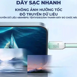 Cáp Sạc Nhanh PD Bọc Dù Đầu Sạc Bọc Silicon Type C to IP Dành Cho Các Dòng Máy IP 7-14ProMax