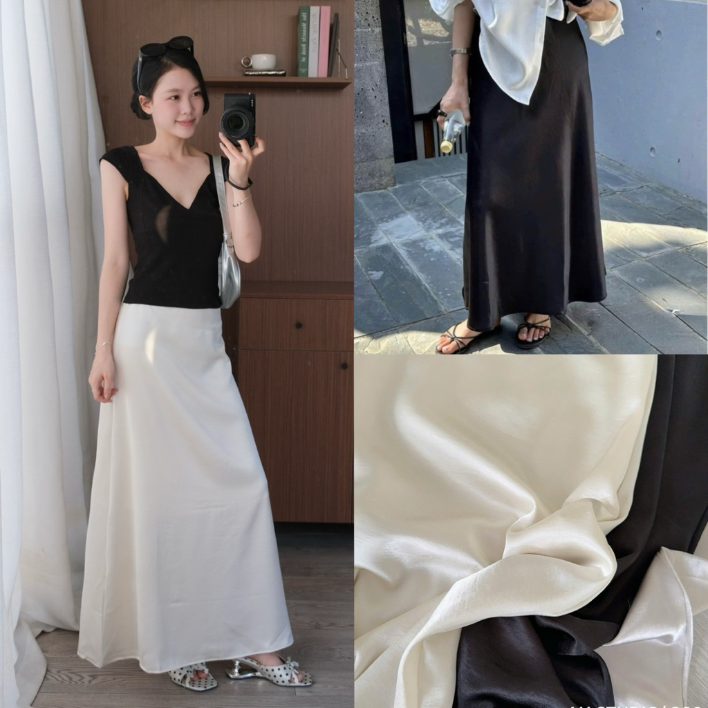 Aria Skirt (TSW) Chân váy dài chất lụa Nữ the.sweaterweather TSW