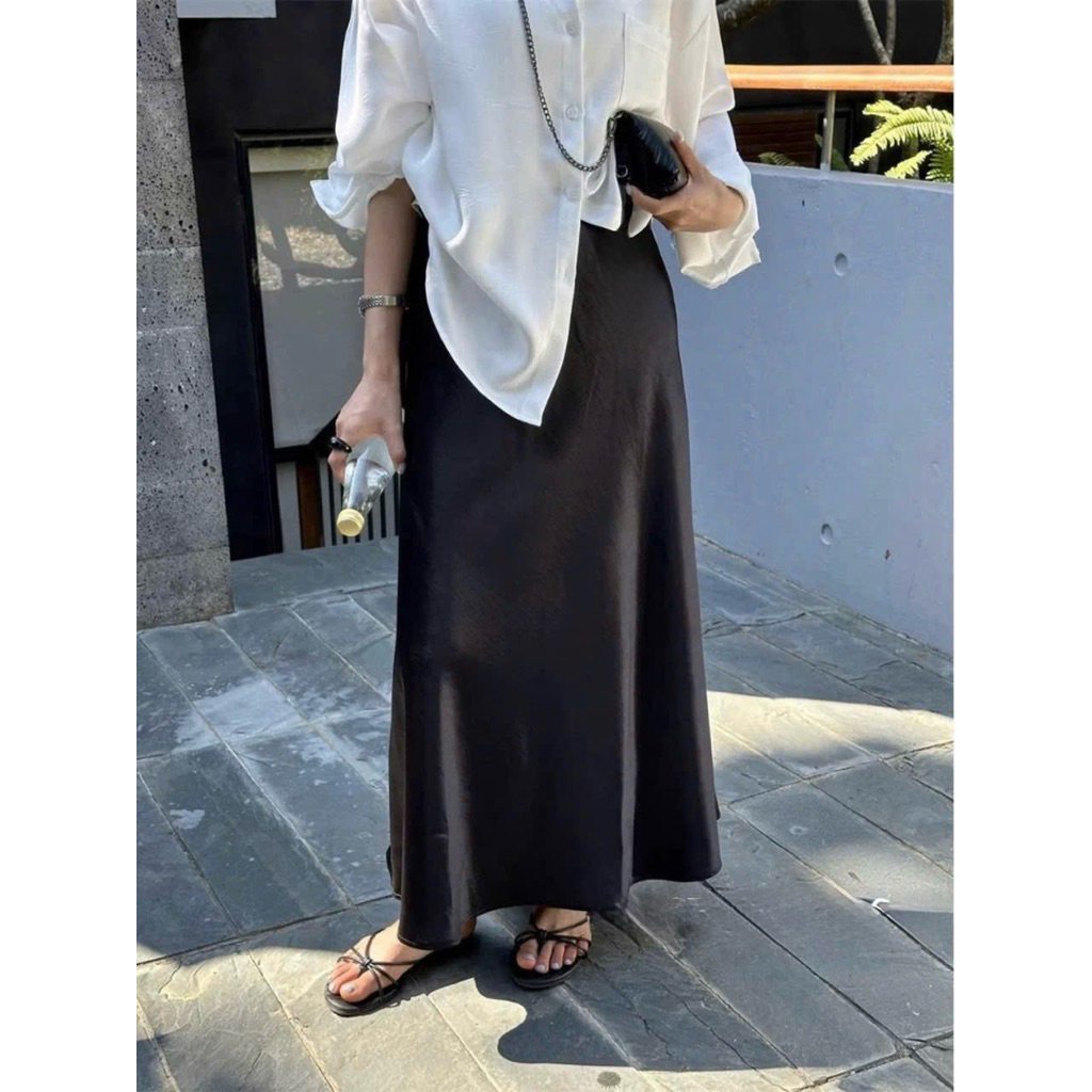 Aria Skirt (TSW) Chân váy dài chất lụa Nữ the.sweaterweather TSW