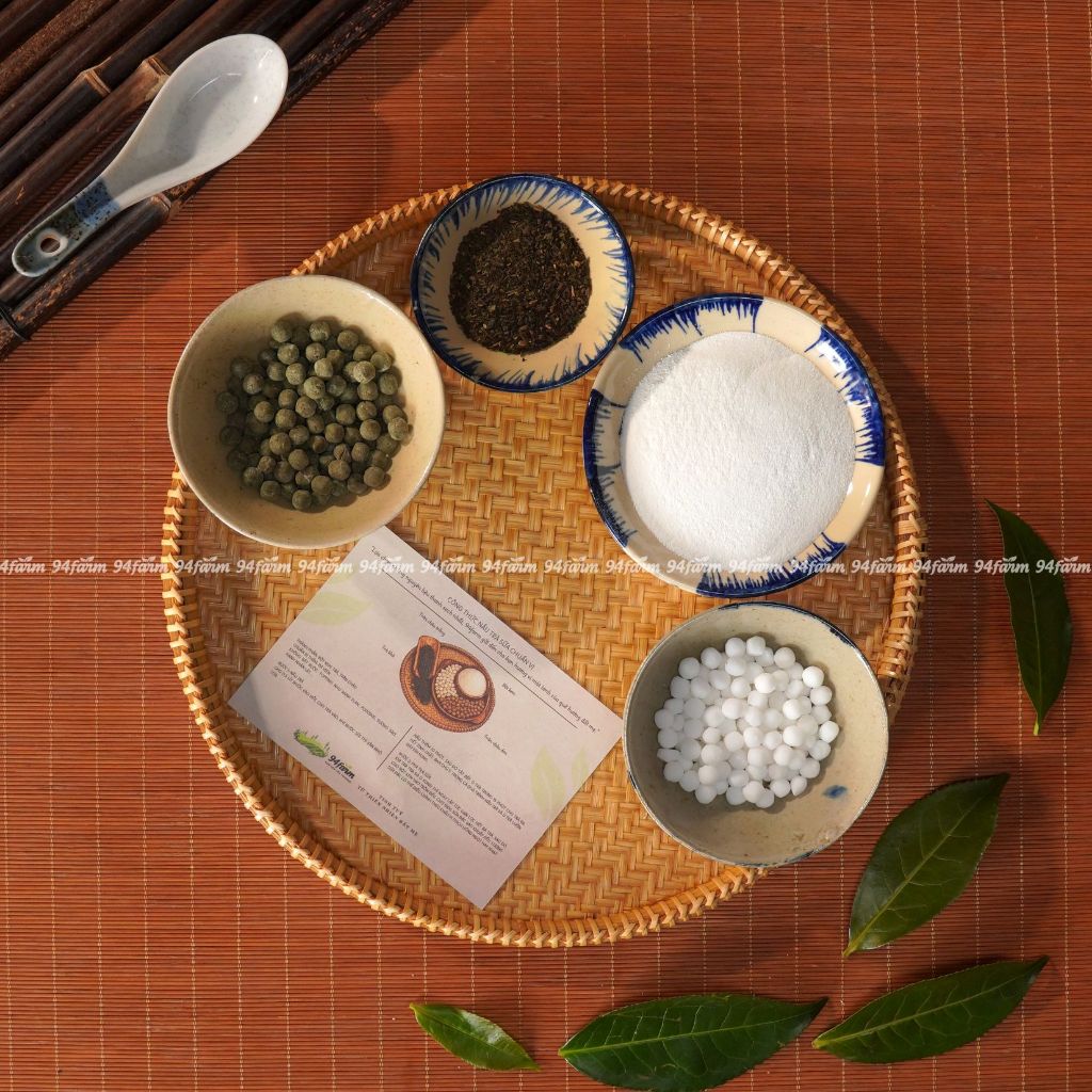 [1 set pha 5 ly] Trà sữa trân châu 94farm Tự chọn Topping