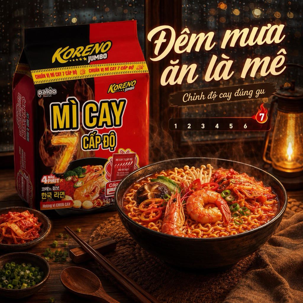 Mì Cay 7 Cấp Độ Koreno Chuẩn Vị Mì Cay Quán 101G