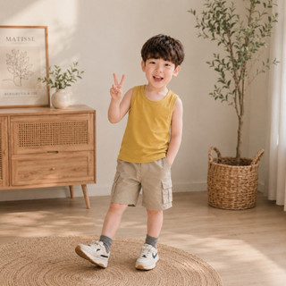 Áo sát nách cho bé Batala Kids, ÁO BA LỖ COTTON cho bé từ 8-25kg AOSATNACH