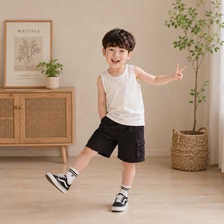 Áo sát nách cho bé Batala Kids, ÁO BA LỖ COTTON cho bé từ 8-25kg AOSATNACH