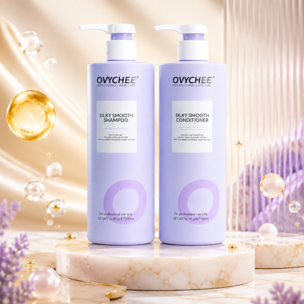 Dầu Gội Xả OVYCHEE Silky Smooth 500ml Hỗ Trợ Phục Hồi Tóc Mượt, Giảm Rụng Tóc, Giảm Gàu
