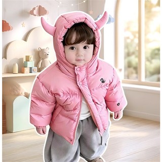 Áo Phao Lông Cừu Trẻ Em Korea Monday Gấu Siêu Nhẹ Giữ Ấm 3 Lớp Có Mũ Cho Bé Trai Bé Gái 5-40Kg M6