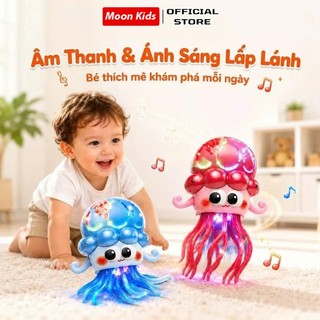 Bạch Tuộc Nhảy Múa Có Nhạc Và Đèn LED Cho Bé, Tự Động Tránh Vật Cản