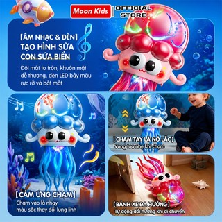 Bạch Tuộc Nhảy Múa Có Nhạc Và Đèn LED Cho Bé, Tự Động Tránh Vật Cản
