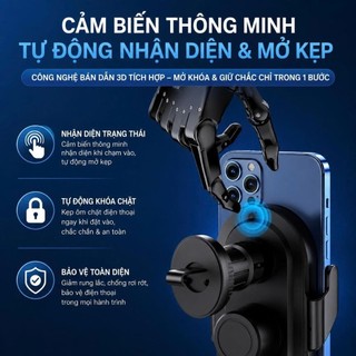 Giá đỡ điện thoại ô tô kiêm sạc nhanh không dây, nâng tầm trải nhiệm lái xe, giá đỡ sang trọng cao cấp