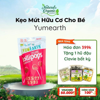 Kẹo Mút Hữu Cơ Cho Bé YumEarth 14 Chiếc – Ngọt Dịu Tự Nhiên, An Toàn Cho Trẻ – Natural Market