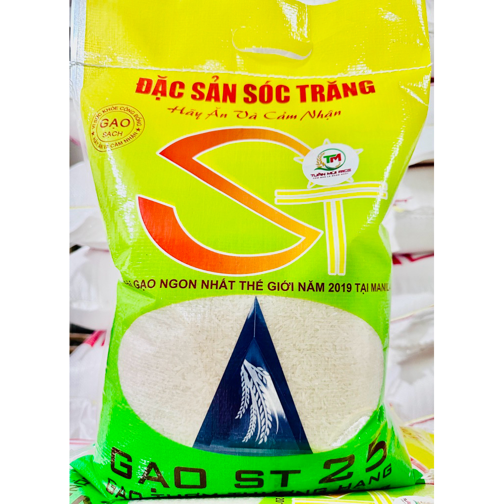 Gạo St25+ Luá Vụ Mới Dẻo Vừa , Mềm Cơm , Thơm Nhẹ ( 5Ky )