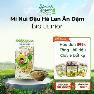 Mì Nui Đậu Hà Lan Ăn Dặm Hữu Cơ Cho Bé Bio Junior 200g – Giàu Đạm Thực Vật, Dễ Ăn – Natural Market