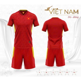 Bộ Quần Áo Bóng Đá Người Lớn - Đội Tuyển Việt Nam ( Vải Mè )